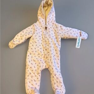 Carter's Pink Floral Hooded Footie